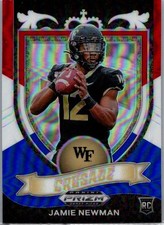 2021 Panini Prizm Draft Picks Collegiate #174 Jamie Newman Red White and Blue