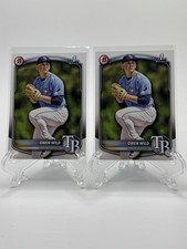2025 Bowman Prospects Owen Wild #BP-14 TB Rays Baseball Card Lot Of 2