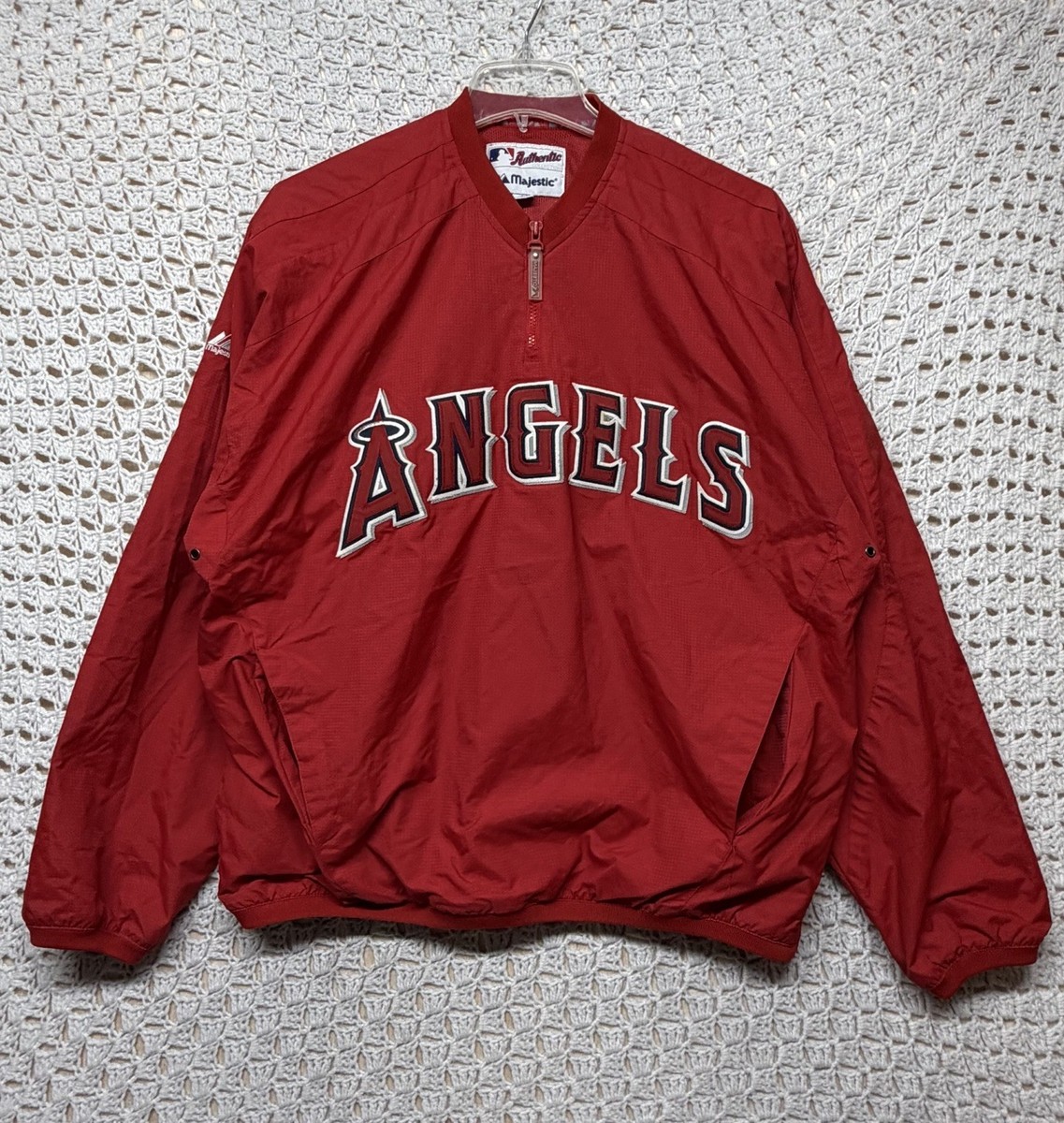 Vintage Majestic MLB Anaheim Angeles Windbreaker Jacket Mens Large