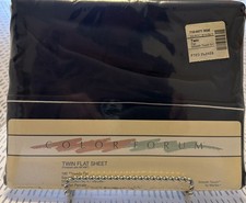 Vintage Color Forum Smooth Touch By Martex Made In USA Navy Twin Flat Sheet NIP