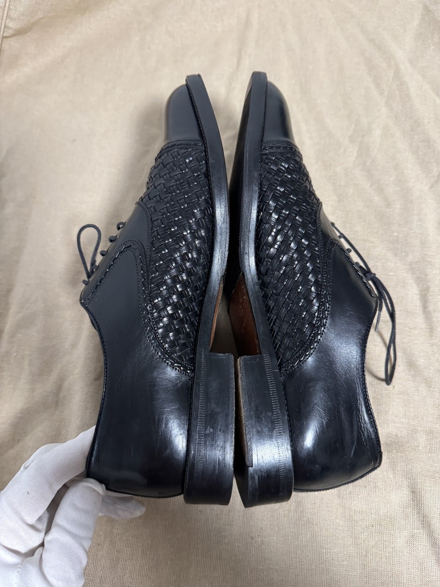 Mezlan San Juan Shoes Mens Size 9.5 Black Woven Leather Oxford Dress Formal Mezlan San Juan Shoes Mens Size 9.5 Black Woven Leather  main image 3