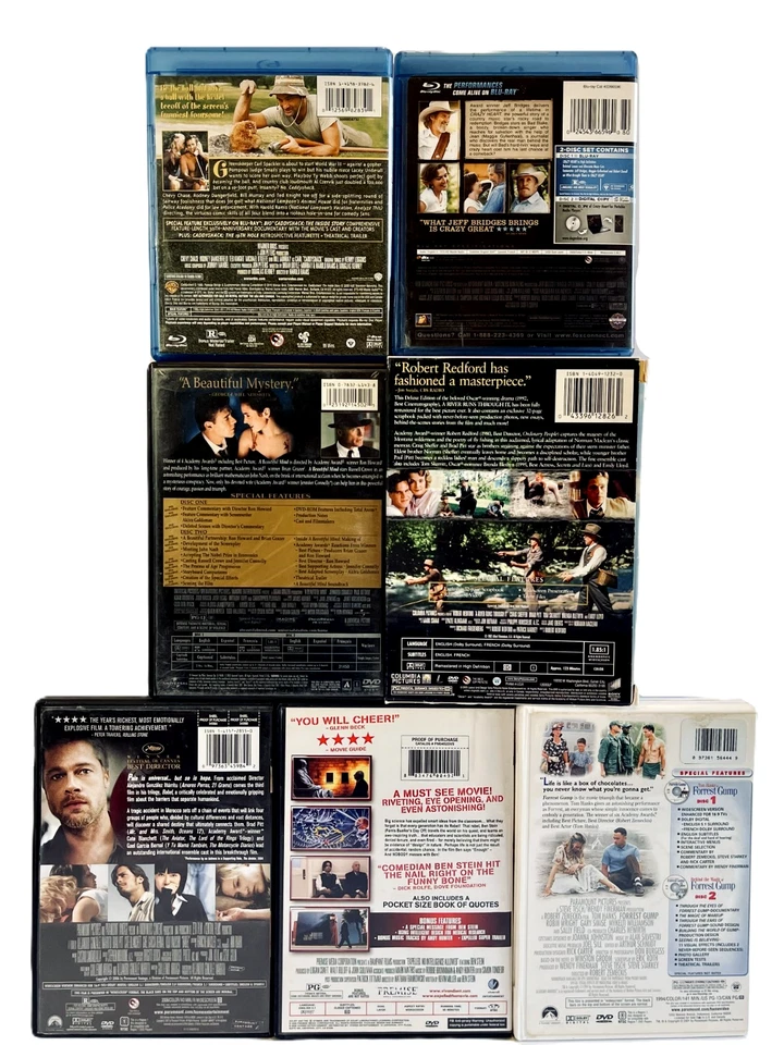 15 Blu-Ray DVD Movie Lot COMEDY Romance DRAMA Pitt REDFORD McConaughey | MINT! Foto 3 de 4