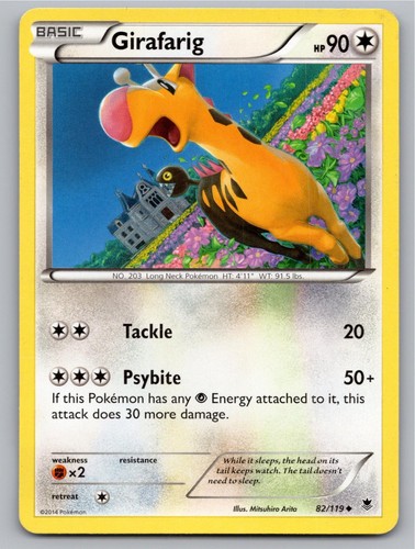 2014 POKEMON PHANTOM FORCES GIRAFARIG 82/119 UC NM A99228 FREE S&H