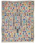 Rare Hand Knotted Vintage Morocco Sumouk Kilim Kilm Wool Area Rug 4.9 x 3.0 Ft