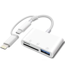 Apple MFi Certified SD Card Reader for iPhone, USB-C Lightning to SD TF Card...