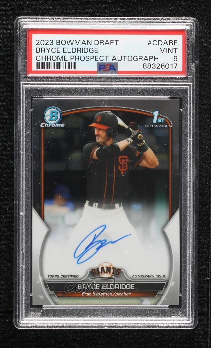 2023 Bowman Draft Chrome Prospect Bryce Eldridge #CDA-BE PSA 9 MINT Auto 0p7e