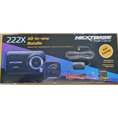 Nextbase Dashcam 222X Front- und Rücksichtkamera, 2,5'' Display, 1080p