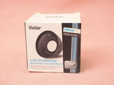 Vivitar 0.43x Professional Wide Angle Lens with Macro 58mm VIV58W-NOC Open Box
