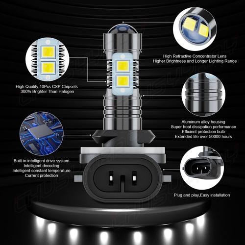 H7+H11B+881 Hi-Low Headlight + Fog Light Bulbs FOR HYUNDAI Santa Fe 2009-2013 - Picture 20 of 23