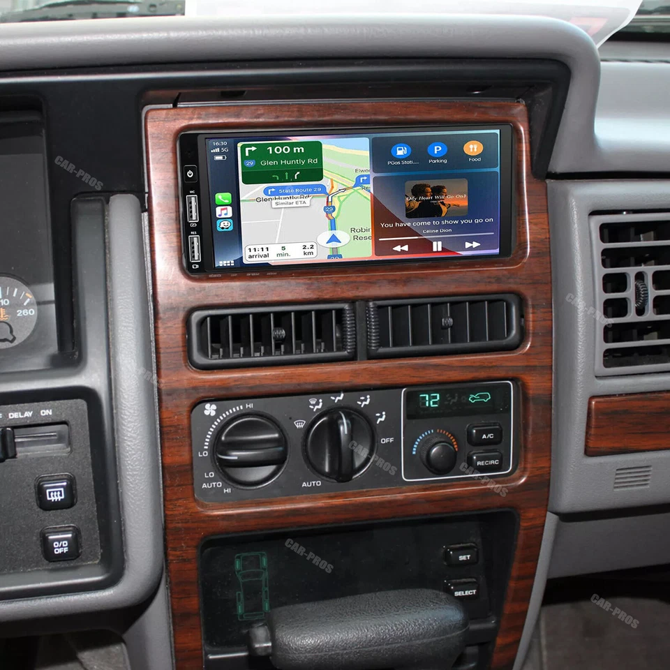 Radio estéreo GPS para auto Apple Carplay Android 13 para Jeep Grand Cherokee 1993-1998 Foto 2 de 4