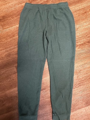 Girls' Cozy Waffle Jogger Pants - Cat & Jack Green XL 14/16 - Picture 2 of 5