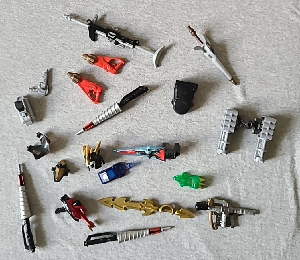 Lot of Power Rangers weapons and accessories