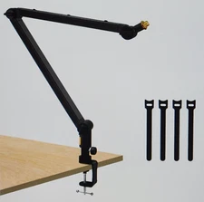 Microphone Boom Arm with Desk Mount, 360° Rotatable, Adjustable and Foldable BM1