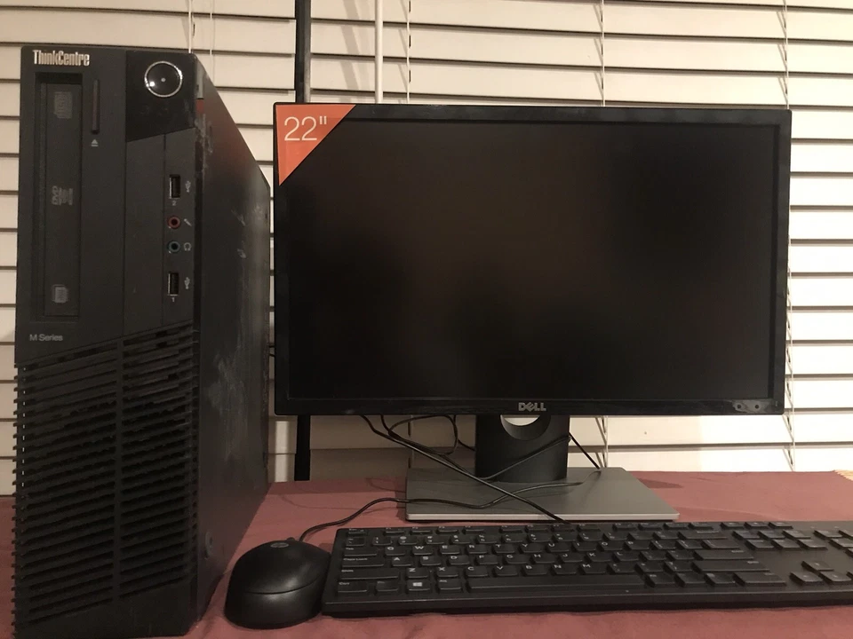 Lenovo Desktop Set i5 8GB 500GB Computer Win 10 pro WiFi 22" DELL LCD monitor - Image 2 of 2