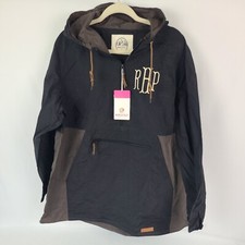 Marley Lilly Pull Over Rain Jacket Black & Brown Embroidered Rhp Sz Xxl. Nwt