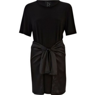 river island black and white dress
