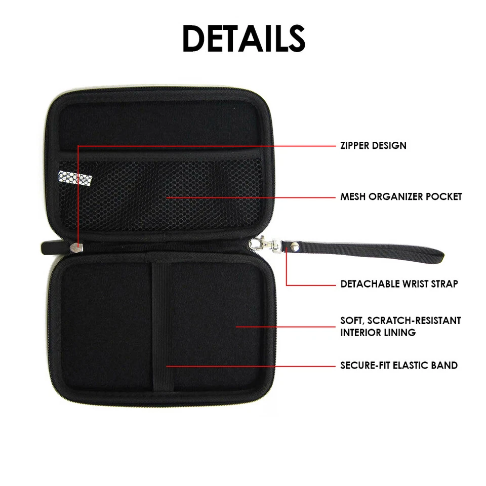 Funda rígida de transporte para Garmin Dezl OTR610 OTR620 OTR700 OTR710 OTR720 GPS Foto 2 de 4