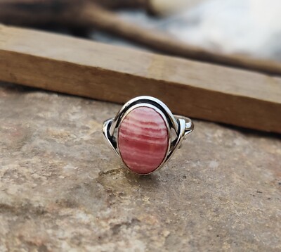 Nice Rhodochrosite Gemstone Ring 925 Sterling Silver Gift For Her Amezing Ring