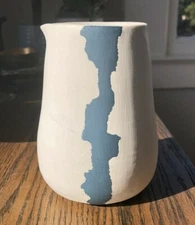 Crater (Light) Handle-less Pitcher by BTW Ceramics Hand Thrown and Hand Painted