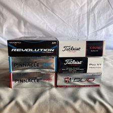 Lot of 6 Dozen Golf Balls Mixed Maker Pinnacle, Maxfli, Titleist, Wilson Staff