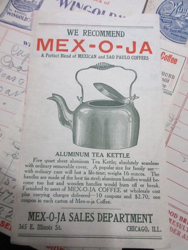 6 Receipts 2 MEX-O-JA COFFE 3 WINGOLD FLOUR 3x6* & 4 x9" c 1900 #2 - Picture 2 of 6