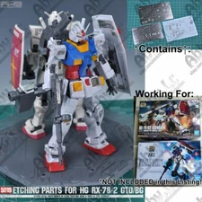 for HG 1/144 RX-78-02 The Origin Beyond Global BG AW9 Detail Etch+Decal S019
