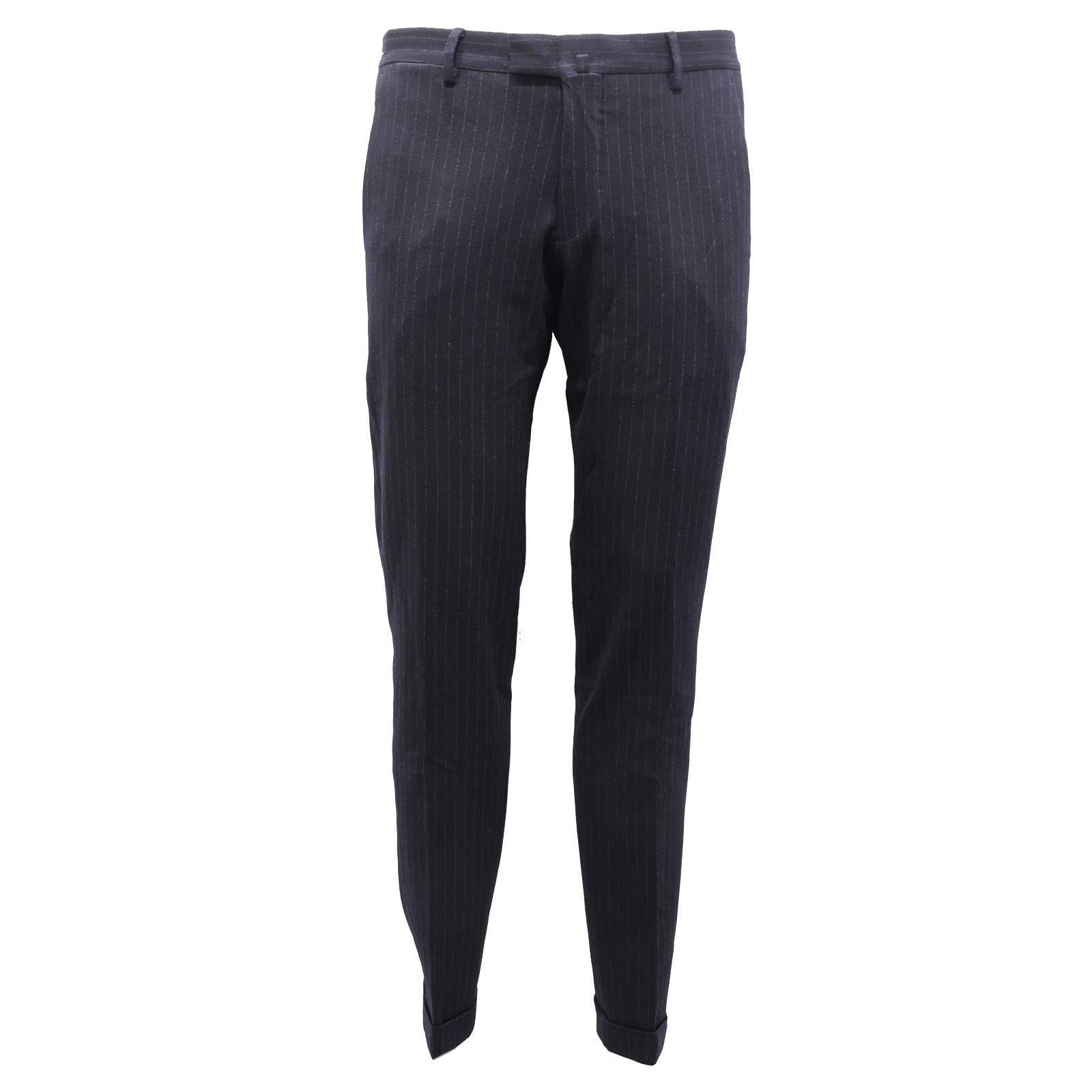 8460AG мужские брюки из синего джерси в тонкую полоску pantalone uomo BRIGLIA SLIM FIT 23390₽