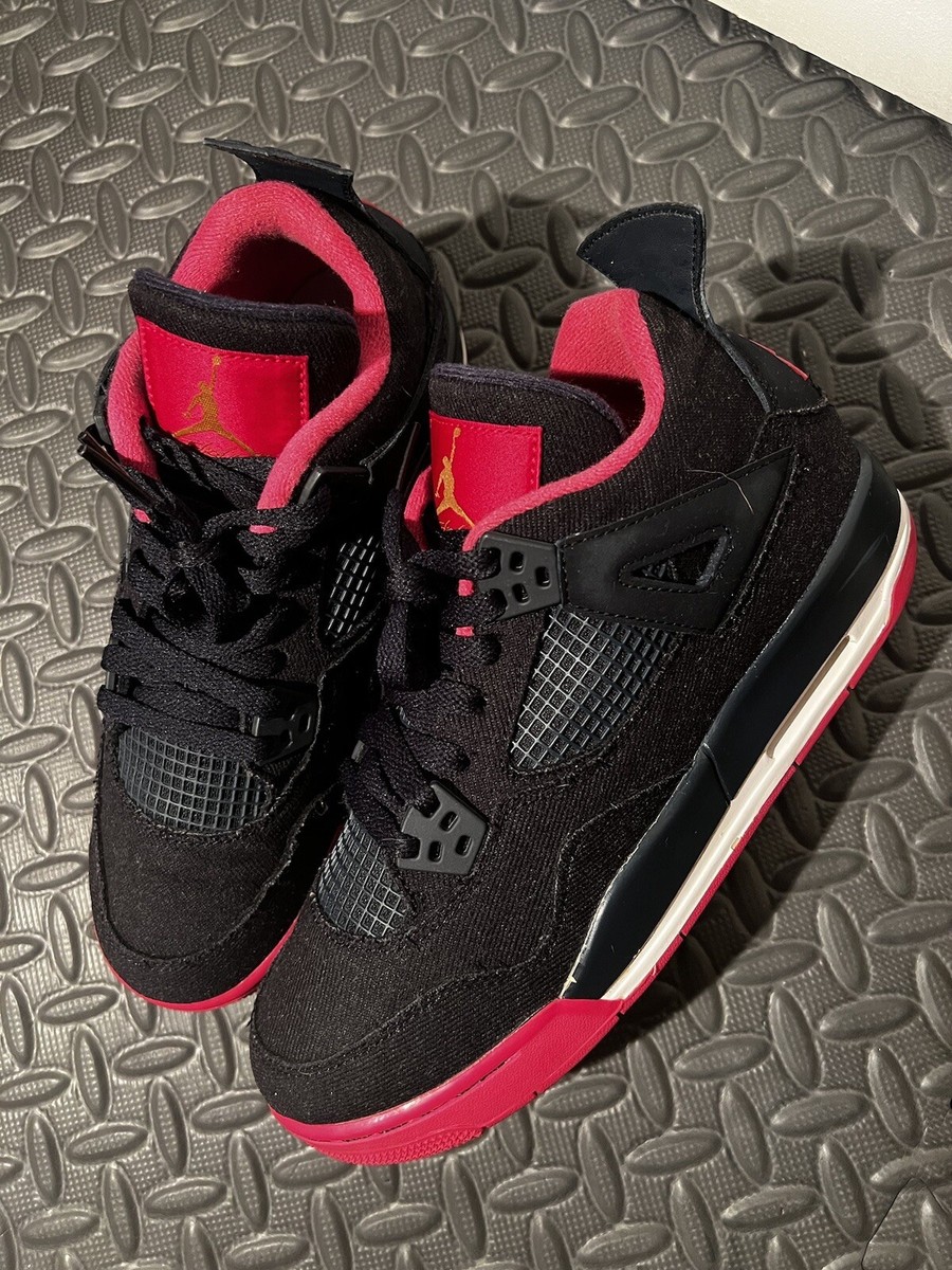 CLEAN Air Jordan 4 Retro GS Pink Denim size 6.5 shoes 487724-408