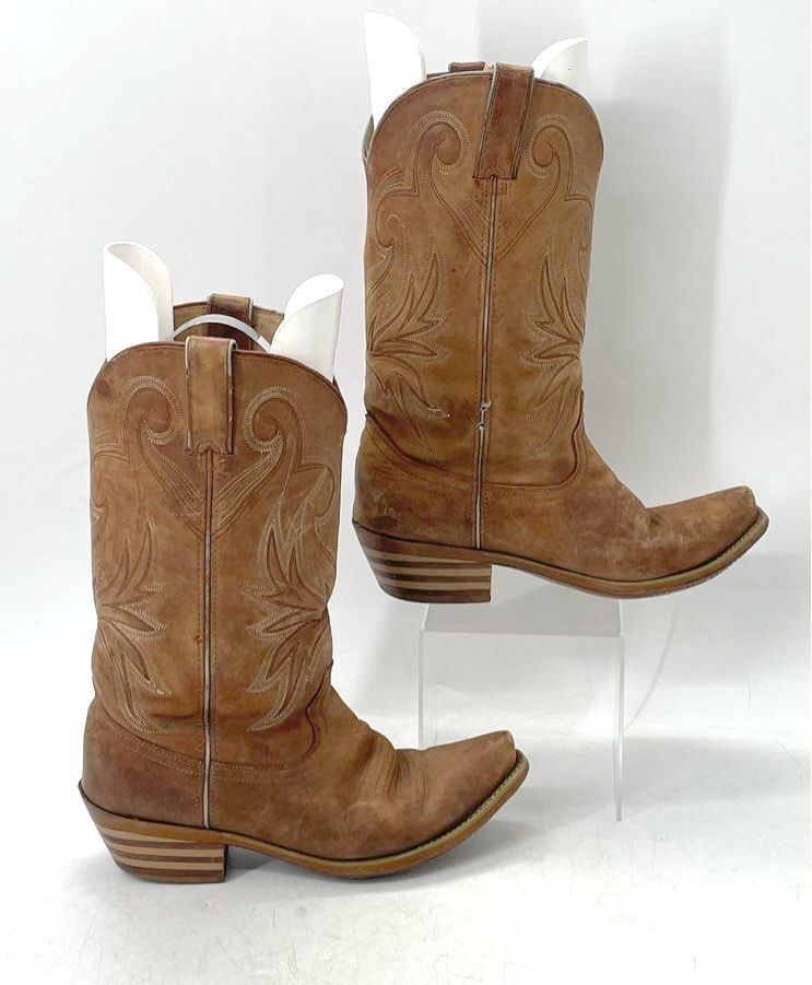 Women's Durango Leather Western Cowboy Boots Brown Embroidered RD4402 Sz 8.5M