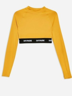 ivy park yellow crop top