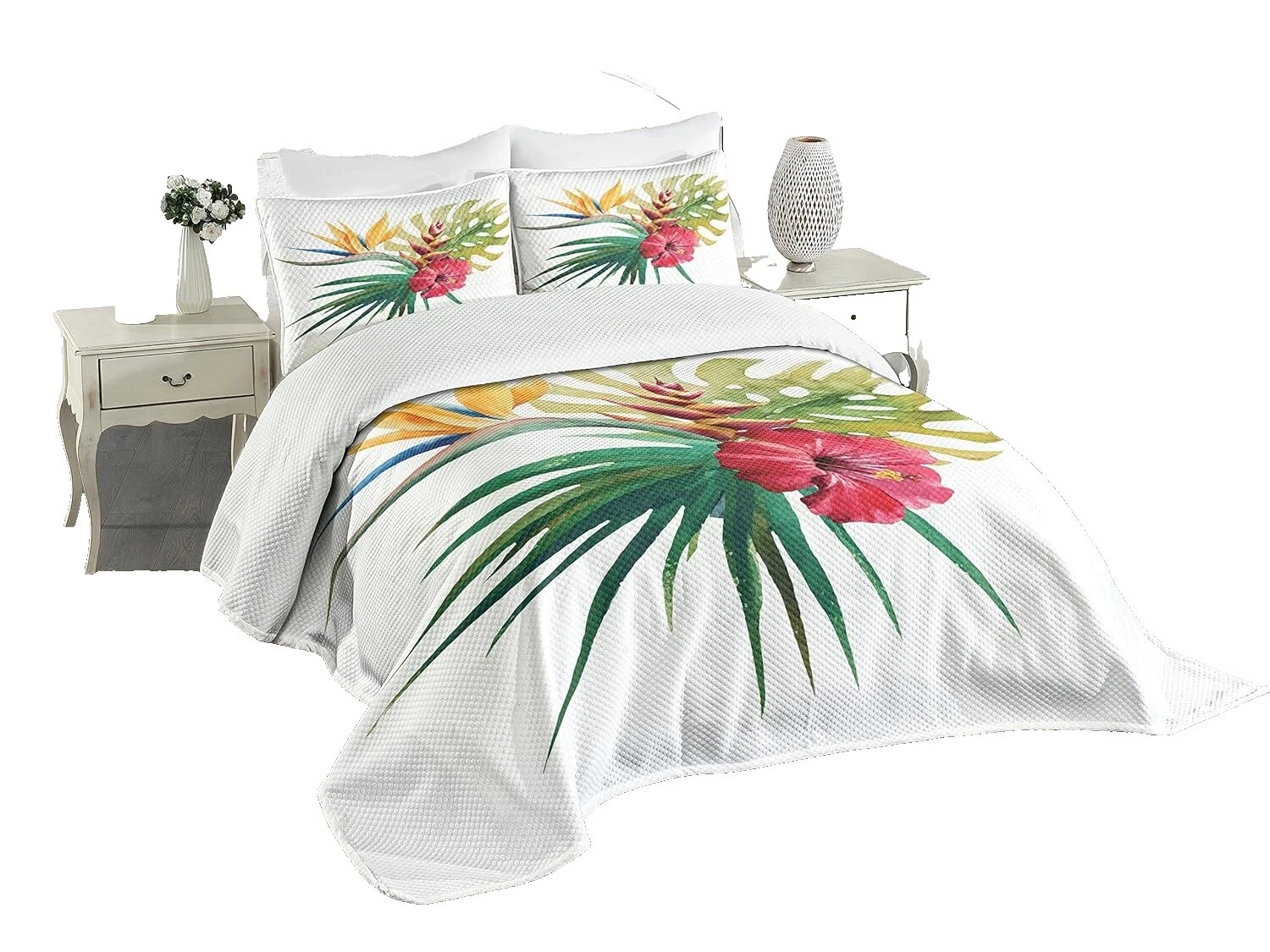 Cubrecamas Floral Tropical