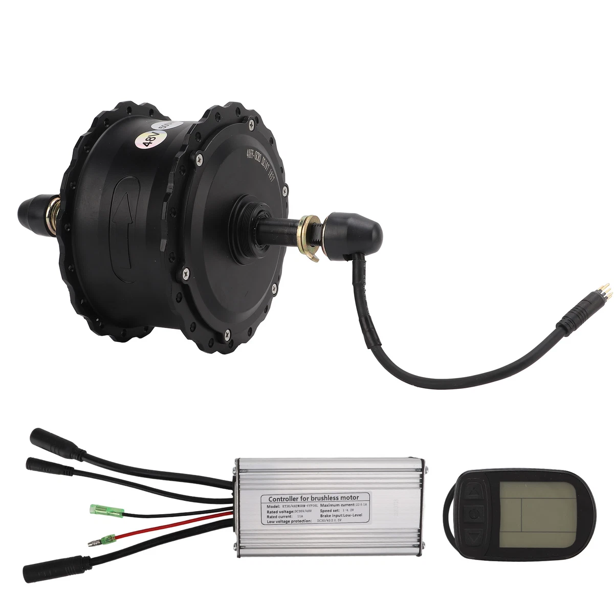 48V 500W Hub Motor Kit Waterproof Connector Electric Bike Conversion Kit Wi SLK
