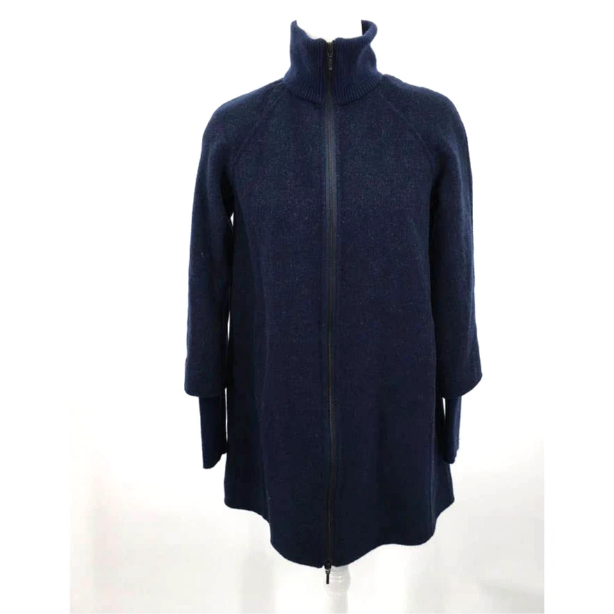 Navy blue cashmere shop coat