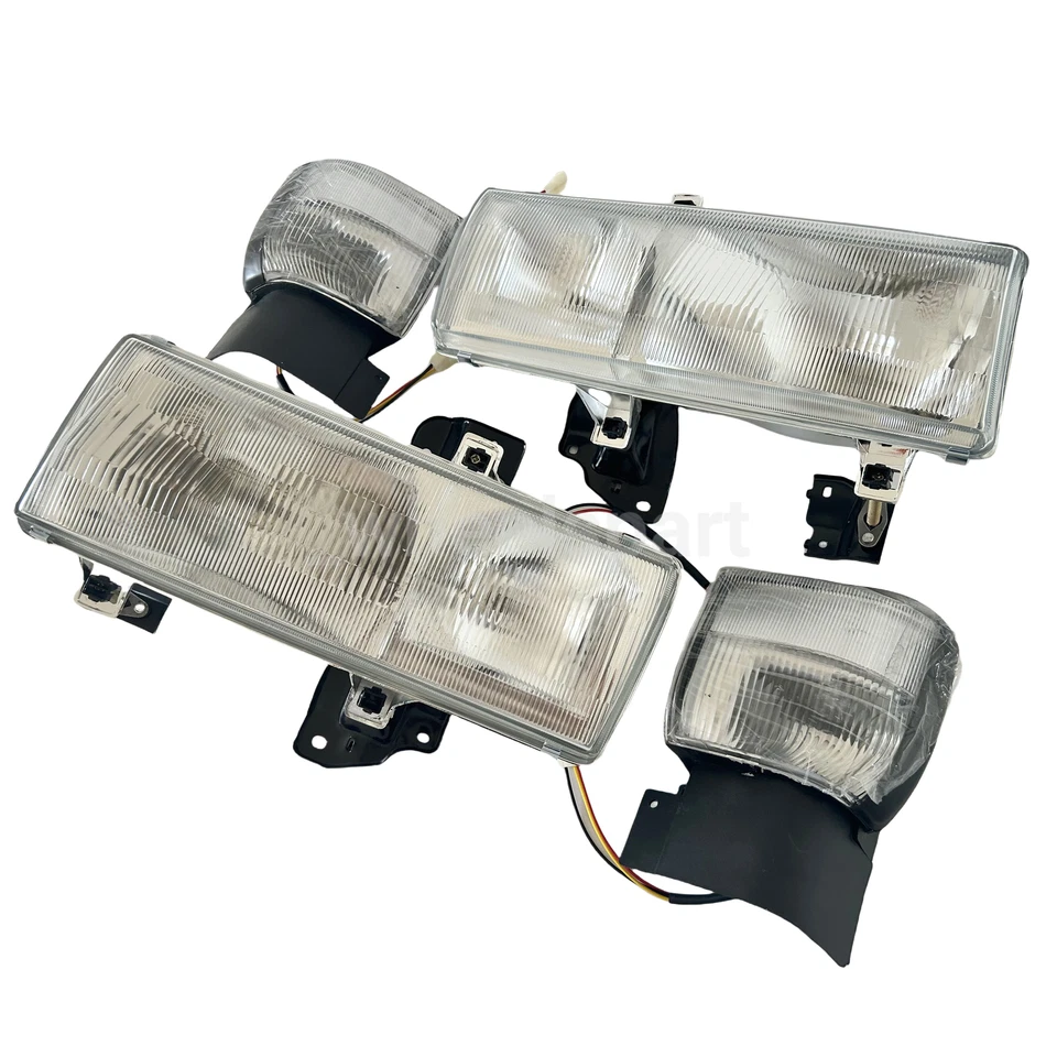 Headlight & Corner Lamp LH+RH For Nissan UD 1800-3300 1995-2010 W/ Bracket Foto 2 de 4