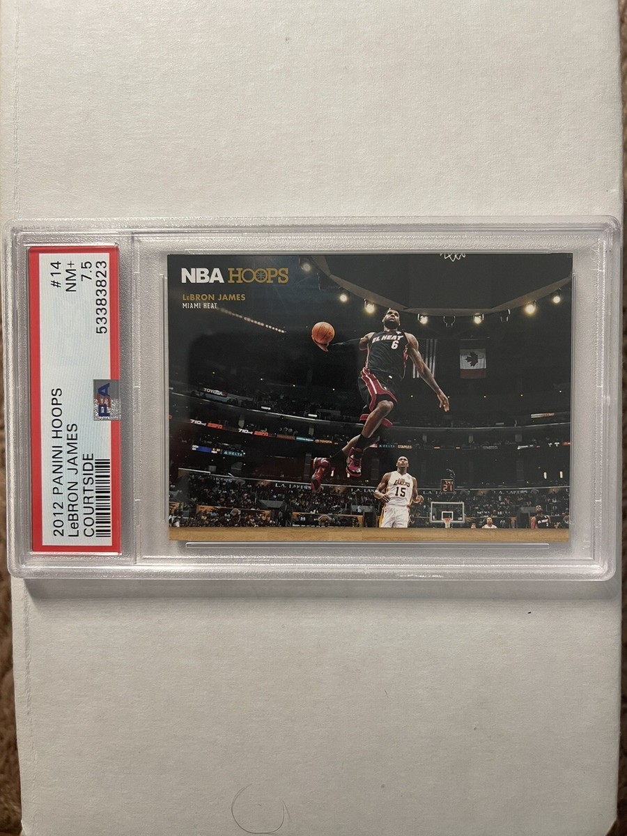 2012-13 Panini NBA Hoops LeBron James Courtside Dunk #14 PSA 7.5