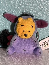 "Llavero de felpa disfraz Winnie the Pooh in Eeyore de 3"" Disney World - ¡Lindo!