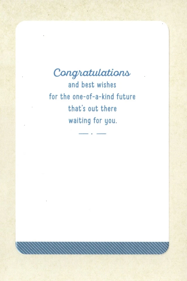 Congratulations Graduate Graduation One Of A Kind Hallmark Greeting Card   - Image 2 of 3