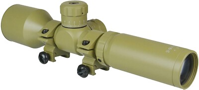 Tan Color 3-9x42 Wide Angle Long Eye Relief Scout Scope With Weaver Rings