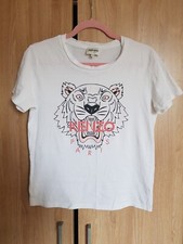 Kenzo Kinder Mädchen weißes kurzärmliges buntes T-Shirt Größe 14A/164