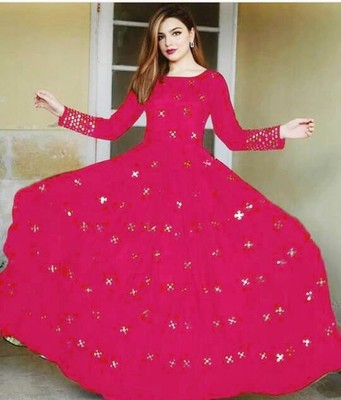 floor touch gown design