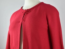 St. John Size 12 Open Knit Blazer Jacket Dark Pink Hook Eye Pockets Career USA
