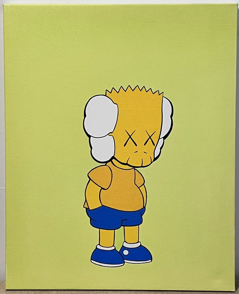 "Paquete impreso Kaws X Los Simpson - Bart Simpson + Lisa Simpson 20""x16""" Foto 3 de 4