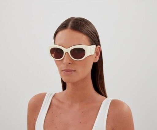 BRAND NEW Gucci GG1544S 004 Ivory Brown Unisex Oval Sunglasses GG 1544S NEW Gucci GG1544S 004 Ivory Brown Unisex Oval Sunglasses GG  main image 3