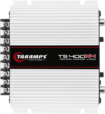 Taramps TS400X4 Full Range 2 Ohm 4 Channel 400W Class D Car Audio