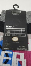 Classic Retro Nintendo NES Never Too Old Controller Bioworld Crew Socks 10-13 