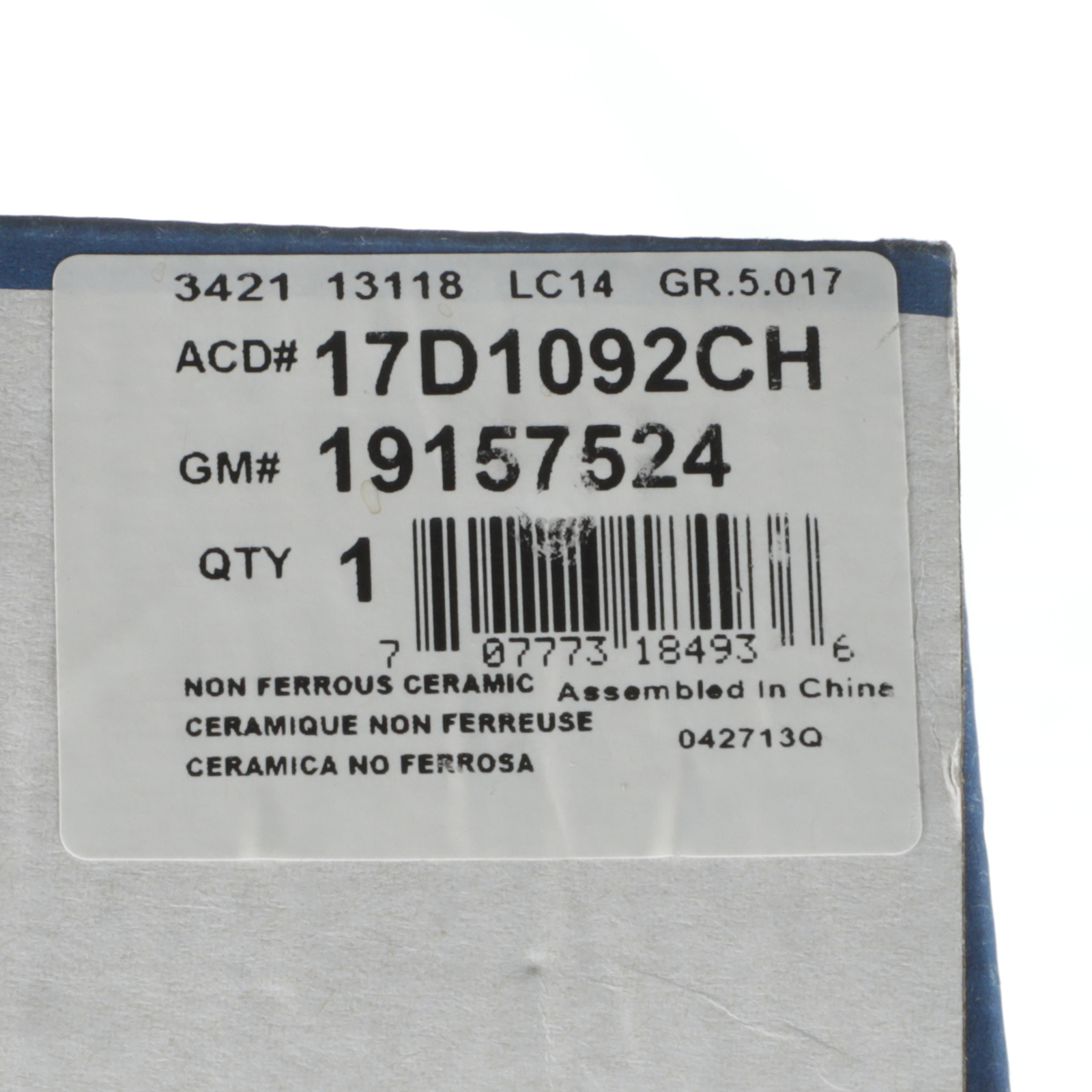 Genuine GM Ceramic Front Disc Brake Pad Kit with Clips 19427987 | eBay 