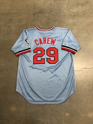 Vintage Y2K Minnesota Twins Rod Carew 77' Retro Majestic MLB