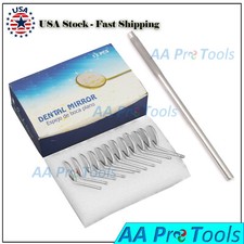 Dental Premium 12 x Mouth Mirror heads Cone Socket 5 Plain  Free Round Handle