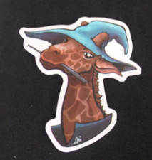 Cute Giraffe Magician Sticker 2.25