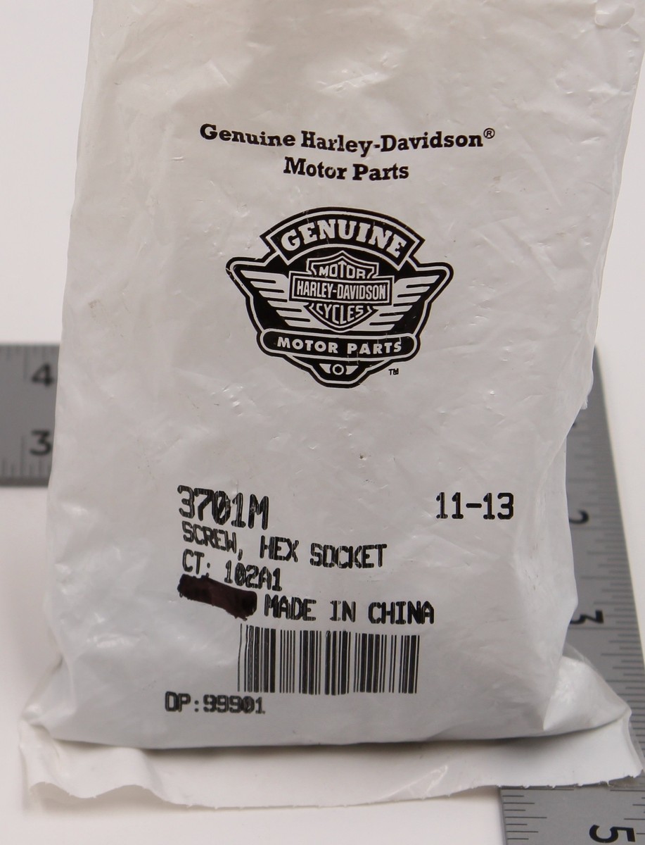 Genuine Harley-Davidson Hex Socket Screw Part Number - 3701M (Pack